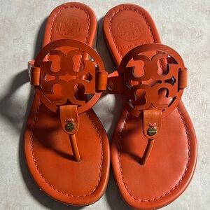 Tory Burch Vibrant Orange Thong Sandals
